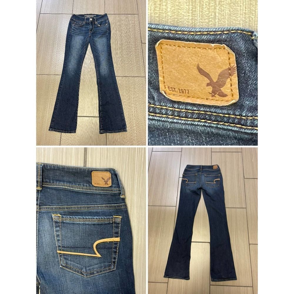 American Eagle Outfitters Women's Dark Blue Bootcut Jeans